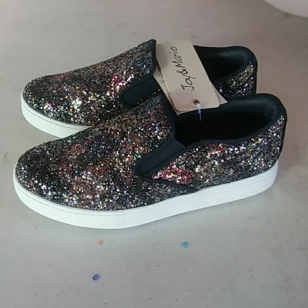 Multicolor Glitter Textile Material Sneakers - image 3